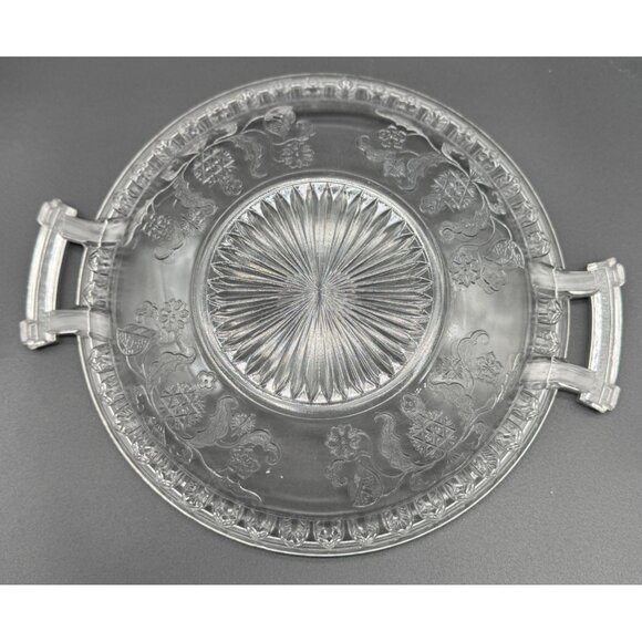1881 Antique EAPG Early American Pressed Glass Handled Platter McKee & Bros 10"d - Picture 4 of 4